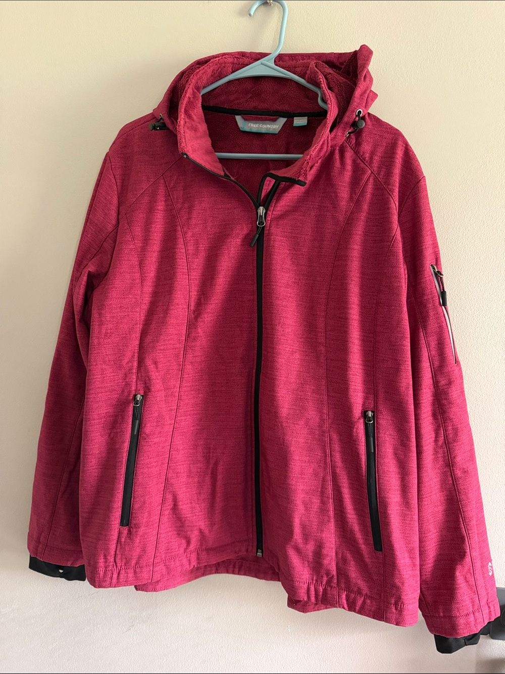 Free Country Plush Raspberry fur lined Jacket